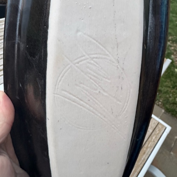 Bill Campbell Flambeaux Crystalline Art Pottery Signed Platter Tray 15”L - Picture 12 of 12